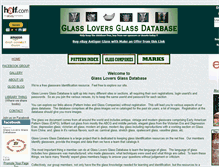 Tablet Screenshot of glassloversglassdatabase.com